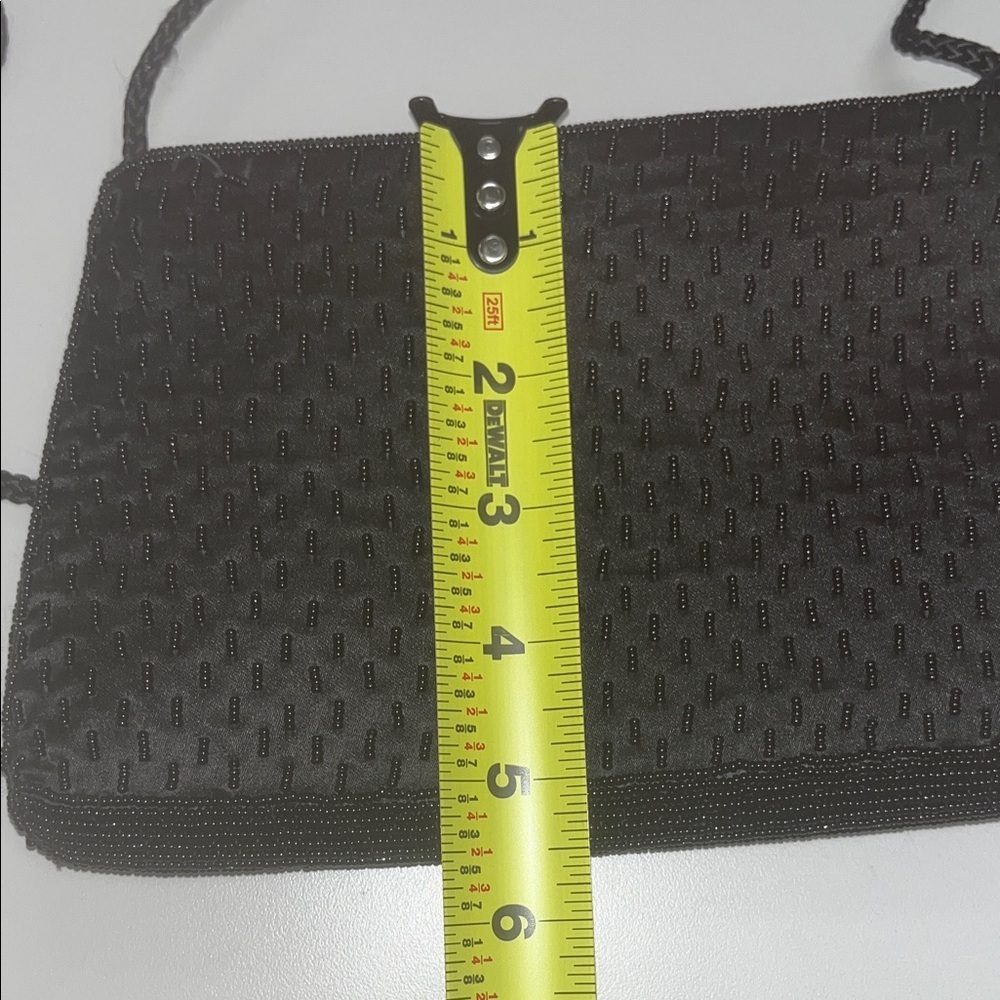 Source Unknown Black, Silver, Gray Beaded Clutch … - image 6